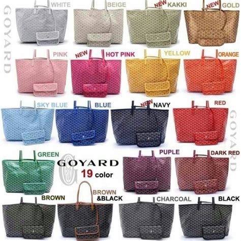 goyard colora|goyard tote bag colors.